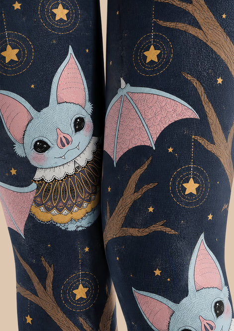 Cute Flying Bat Graphic Tights Hosiery L69-18