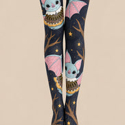 Cute Flying Bat Graphic Tights Hosiery L69-18