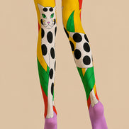 Spotted Cat Graphic Tights Hosiery Pantyhose L69-2