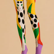 Spotted Cat Graphic Tights Hosiery Pantyhose L69-2