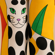 Spotted Cat Graphic Tights Hosiery Pantyhose L69-2