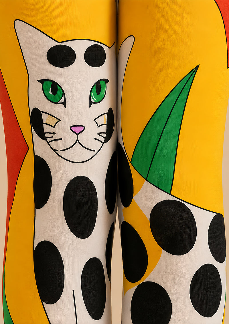Spotted Cat Graphic Tights Hosiery Pantyhose L69-2