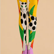 Spotted Cat Graphic Tights Hosiery Pantyhose L69-2