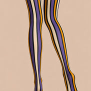 Witchy Stripe Halloween Tights Colorful Pantyhose L69-21