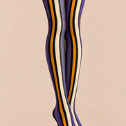 Witchy Stripe Halloween Tights Colorful Pantyhose L69-21