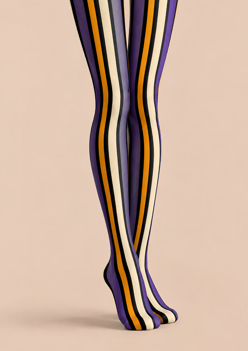 Witchy Stripe Halloween Tights Colorful Pantyhose L69-21