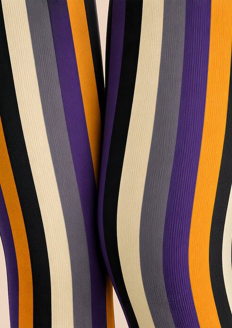 Witchy Stripe Halloween Tights Colorful Pantyhose L69-21