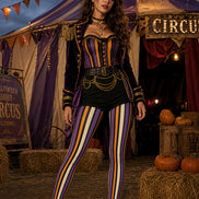 Witchy Stripe Halloween Tights Colorful Pantyhose L69-21