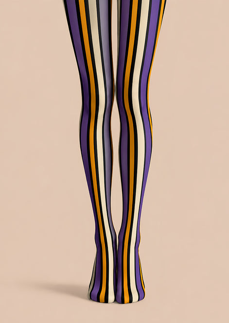 Witchy Stripe Halloween Tights Colorful Pantyhose L69-21