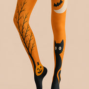 Halloween Cat Pumpkin Tights Hosiery Pantyhose L69-22
