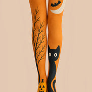 Halloween Cat Pumpkin Tights Hosiery Pantyhose L69-22