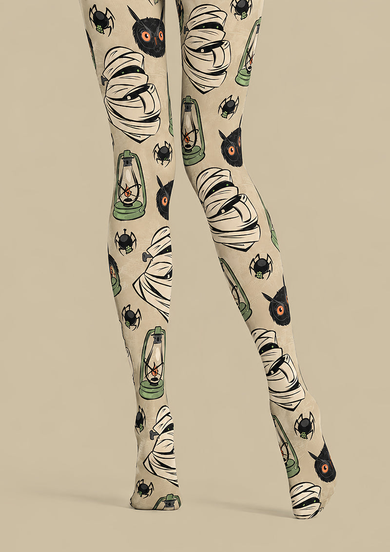Mummy Owl Halloween Costume Tights L69-23