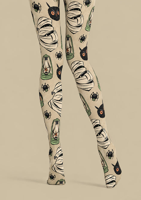 Mummy Owl Halloween Costume Tights L69-23