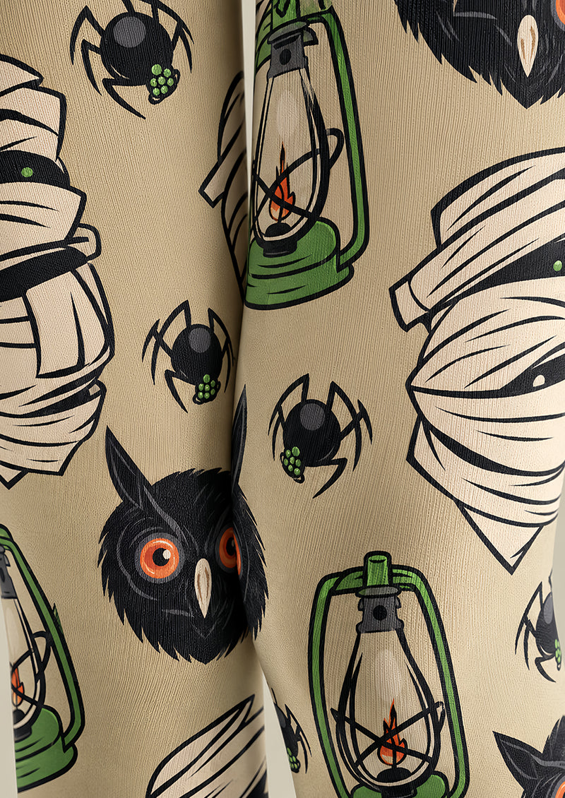 Mummy Owl Halloween Costume Tights L69-23