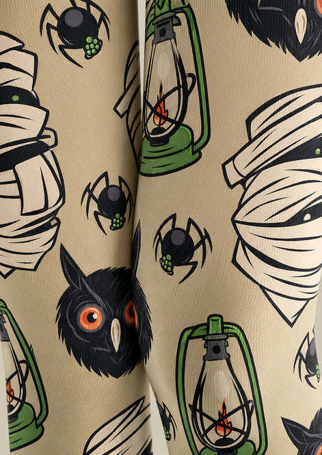 Mummy Owl Halloween Costume Tights L69-23