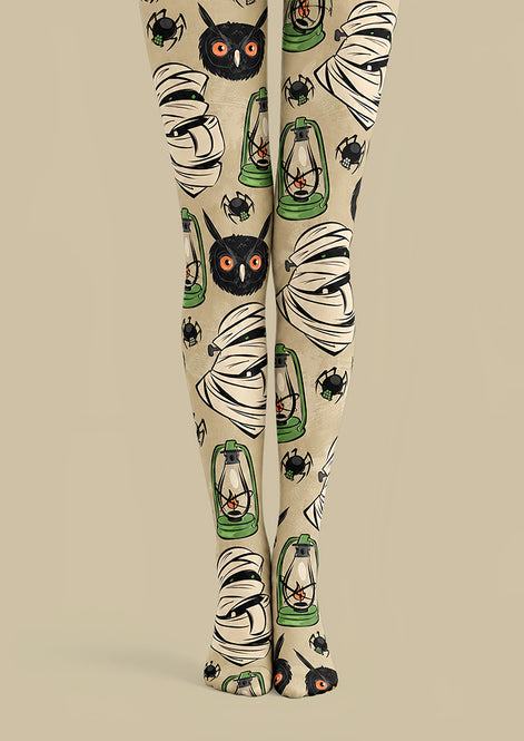 Mummy Owl Halloween Costume Tights L69-23