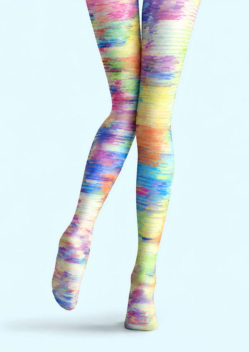 Rainbow Abstract Pattern Tights Hosiery Pantyhose L69-27