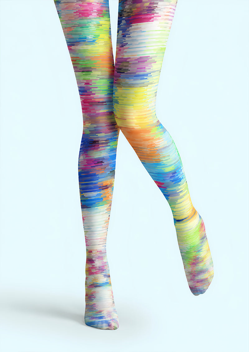Rainbow Abstract Pattern Tights Hosiery Pantyhose L69-27