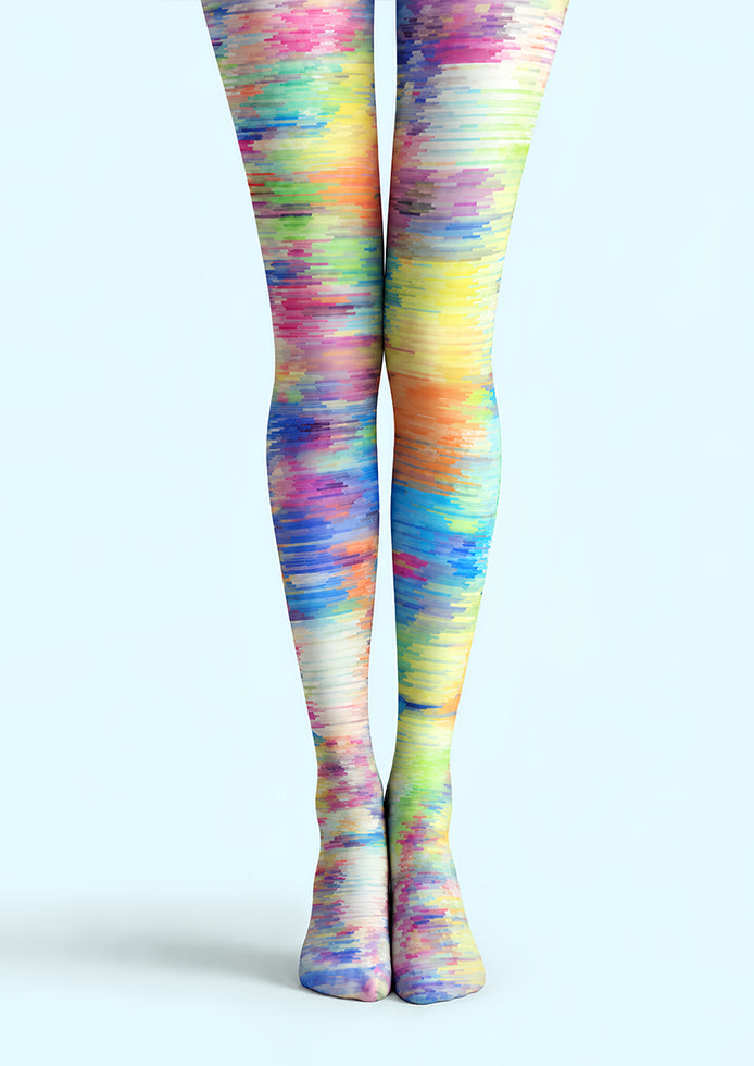 Rainbow Abstract Pattern Tights Hosiery Pantyhose L69-27