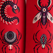 Red Gothic Insect Print Tights Hosiery L69-28