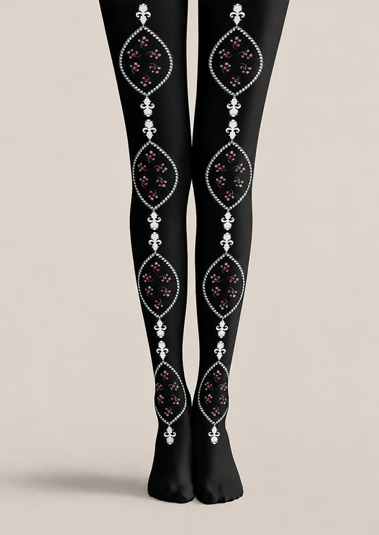 Vintage Jewelry Ornament Tights L69-29