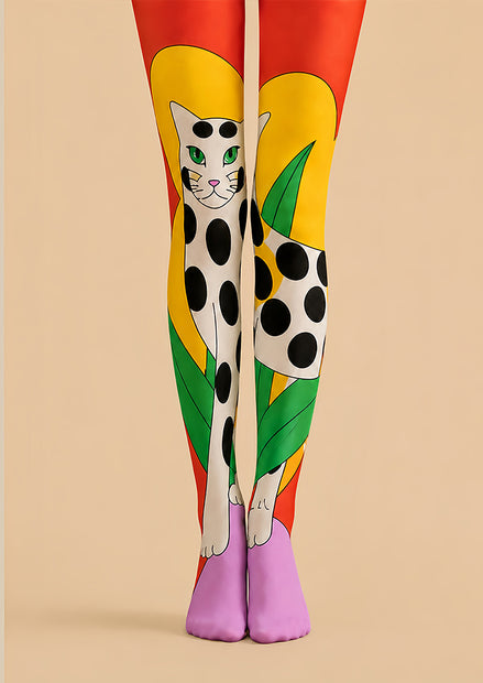 Spotted Cat Graphic Tights Hosiery Pantyhose L69-2