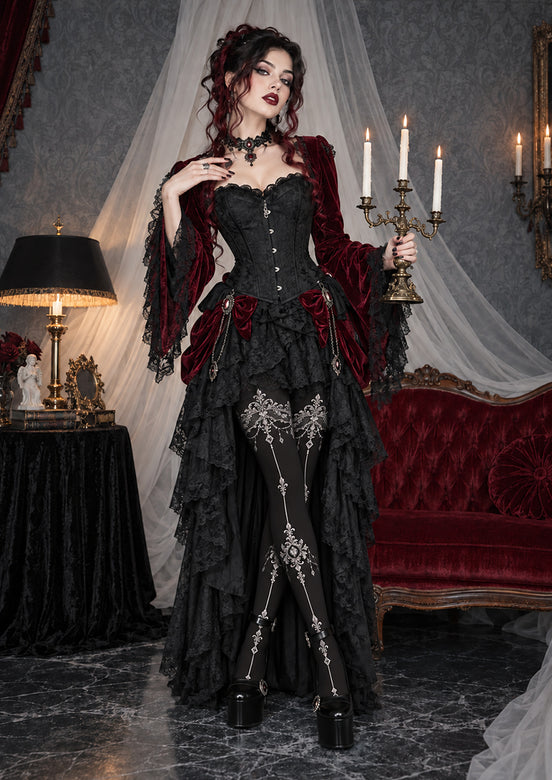 Elegant Gothic Crystal Chain Tights L69-30