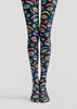 Colorful Eye Pattern Graphic Tights L69-31