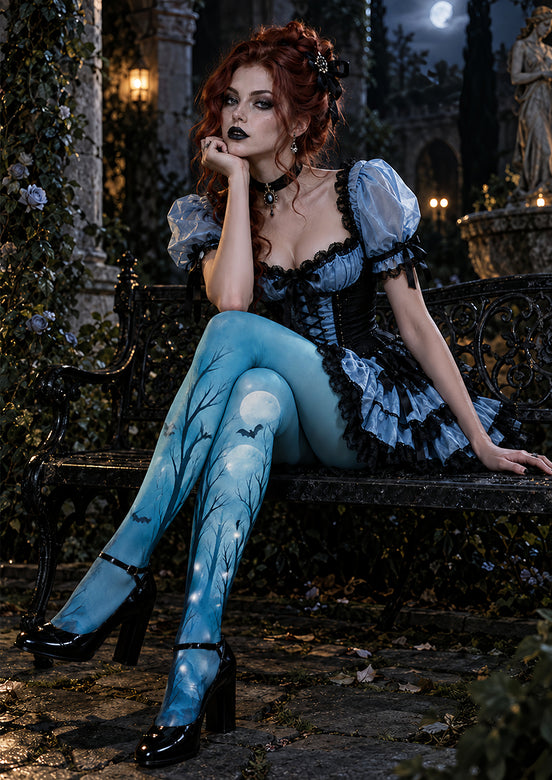 Moonlit Forest Halloween Tights L69-35