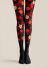 Gothic Red Flower Pattern Tights Hosiery Pantyhose L69-36