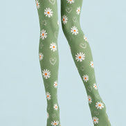 Cute Daisy Heart Pattern Tights Hosiery Pantyhose L69-41