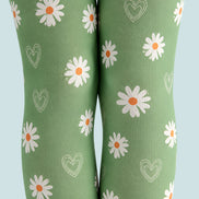 Cute Daisy Heart Pattern Tights Hosiery Pantyhose L69-41