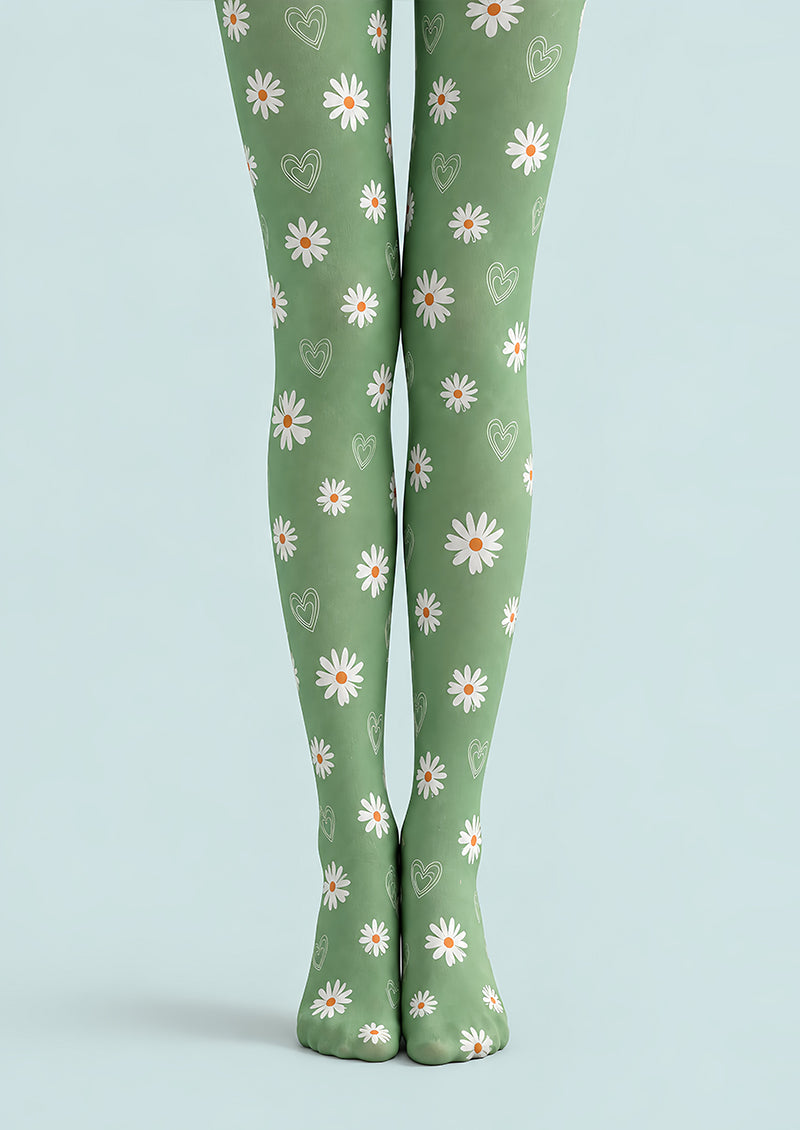Cute Daisy Heart Pattern Tights Hosiery Pantyhose L69-41