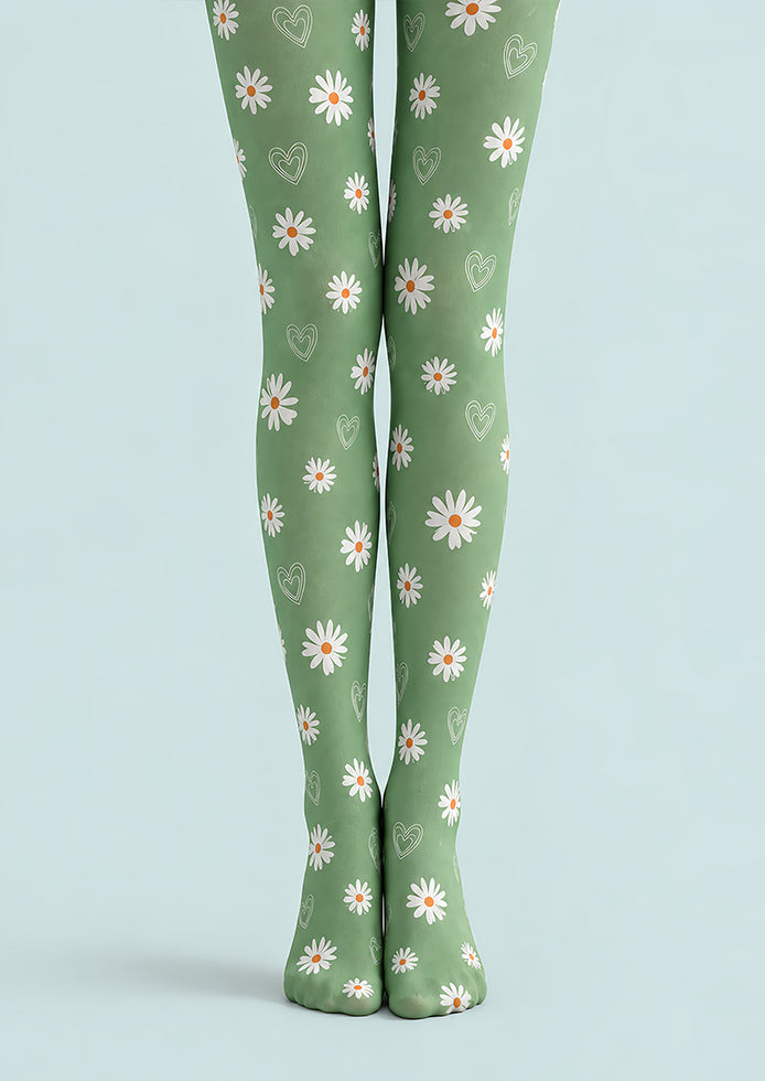 Cute Daisy Heart Pattern Tights Hosiery Pantyhose L69-41