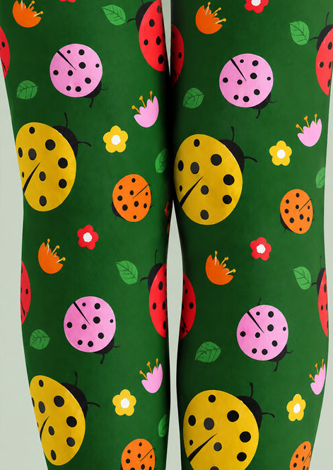 Colorful Ladybug Print Tights Hosiery Pantyhose L69-43