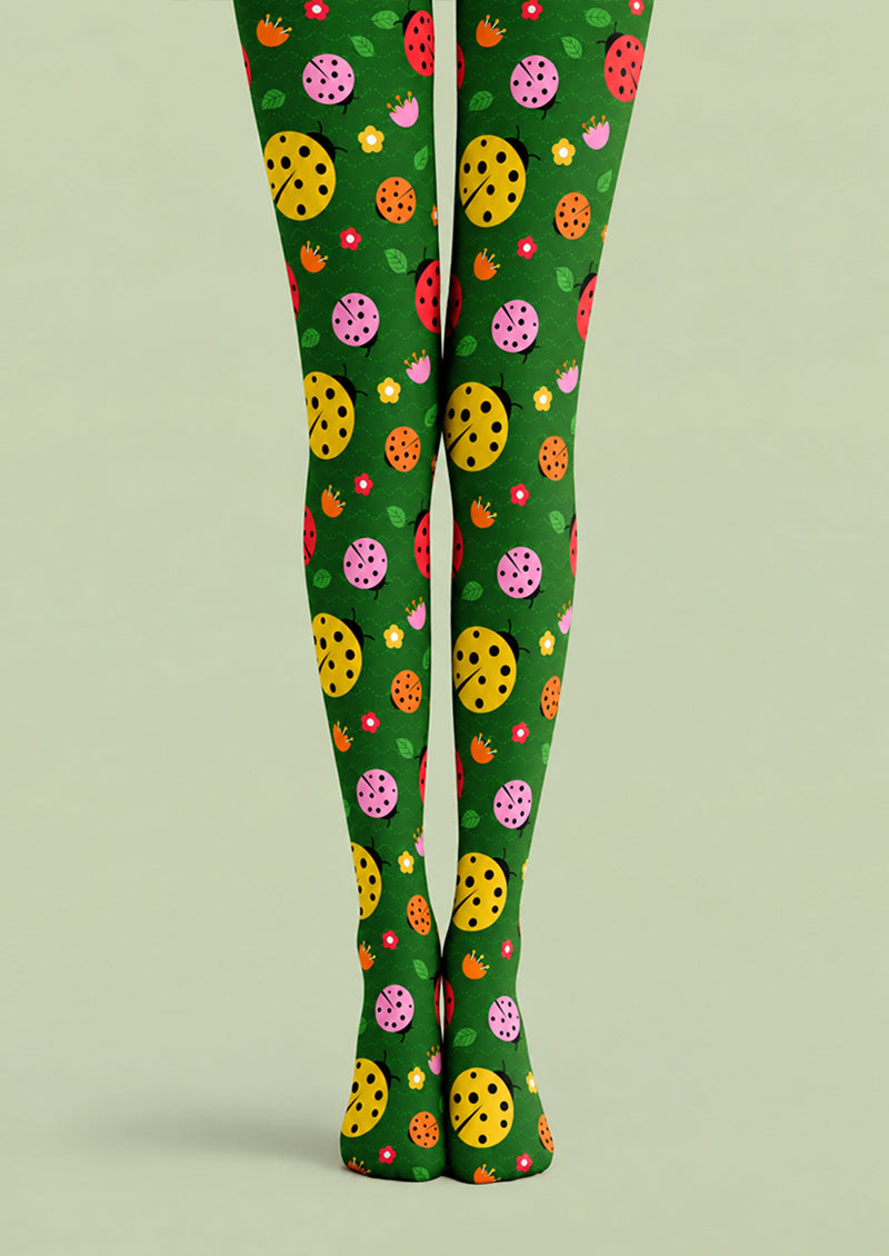 Colorful Ladybug Print Tights Hosiery Pantyhose L69-43