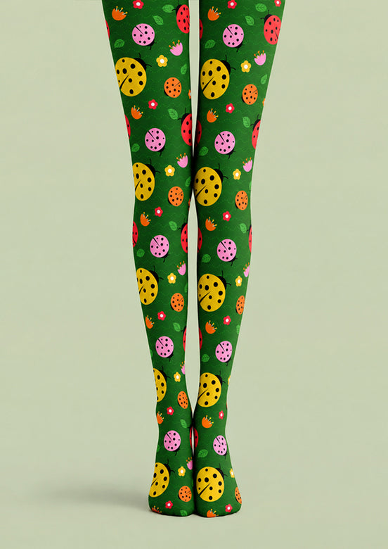 Colorful Ladybug Print Tights Hosiery Pantyhose L69-43