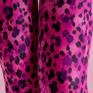 Hot Pink Leopard Print Tights Hosiery Pantyhose L69-5