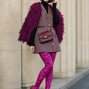 Hot Pink Leopard Print Tights Hosiery Pantyhose L69-5