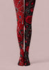 Gothic Red Rose Chain Tights Hosiery Pantyhose L69-51