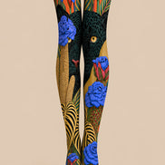 Black Panther Floral Graphic Tights Hosiery Pantyhose L69-52
