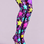 Y2K Colorful Neon Star Tights Hosiery Pantyhose L69-56