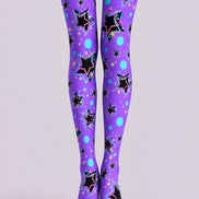 Rave Festival Neon Star Tights Hosiery Pantyhose L69-57