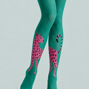Pop Art Cheetah Print Tights Hosiery Pantyhose L69-6
