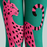 Pop Art Cheetah Print Tights Hosiery Pantyhose L69-6