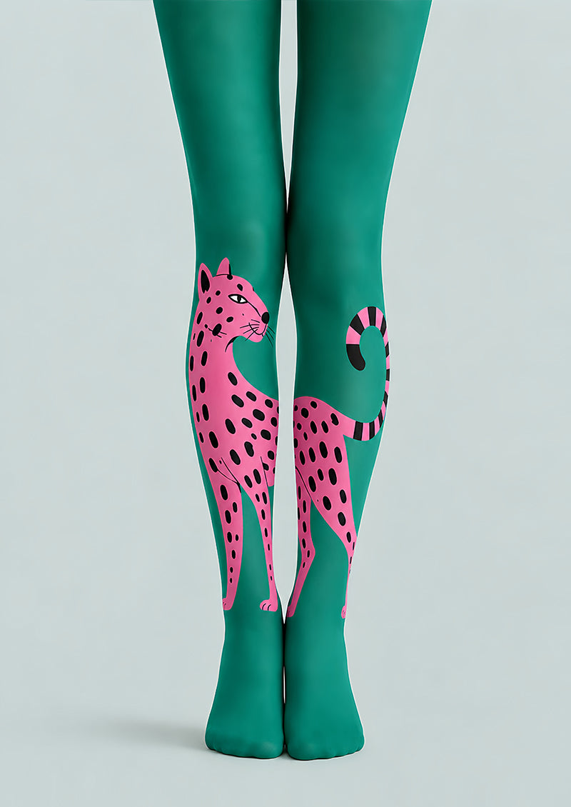 Pop Art Cheetah Print Tights Hosiery Pantyhose L69-6