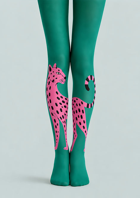Pop Art Cheetah Print Tights Hosiery Pantyhose L69-6