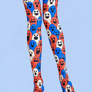 Fun Ghost Pattern Halloween Tights Pantyhose L69-60