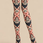 Halloween Bat Floral Bow Tights Hosiery Pantyhose L69-61