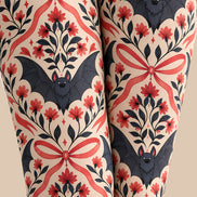 Halloween Bat Floral Bow Tights Hosiery Pantyhose L69-61